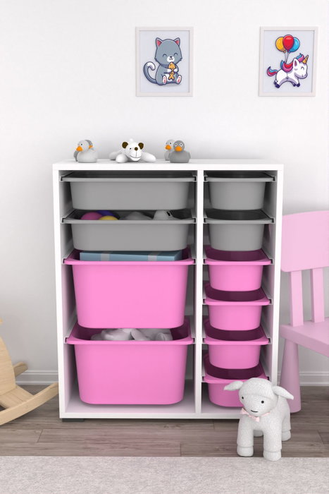 Hanah Home Zen 2D2K6U - Blanco, Gris, Rosa Hanah Home Zen 2D2K6U - Blanco, Gris, Rosa